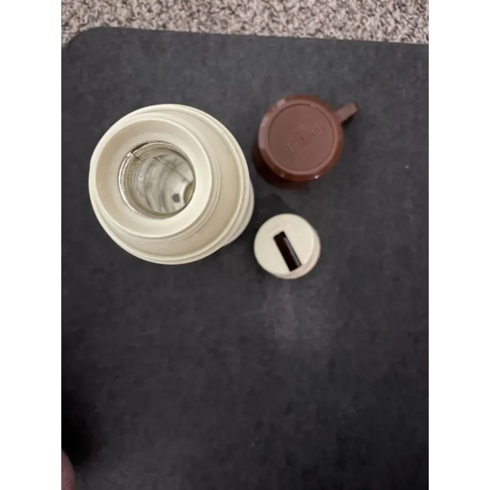 Vtg. Nestle Rich 'n Creamy hot cocoa mix thermos